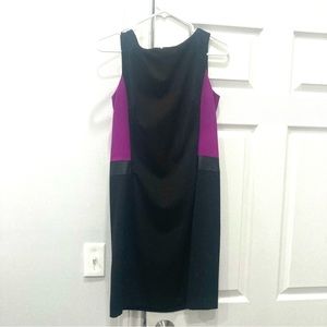 Ralph Lauren black and magenta sleeveless minidress